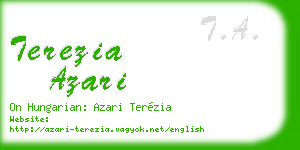 terezia azari business card