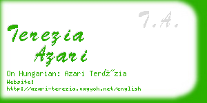 terezia azari business card